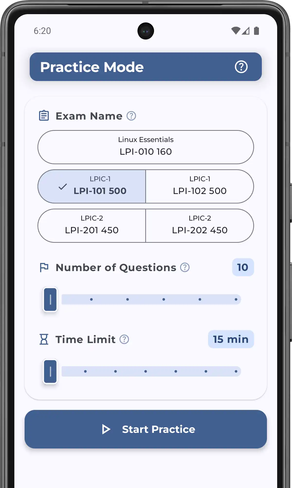 Practice Mode screenshot