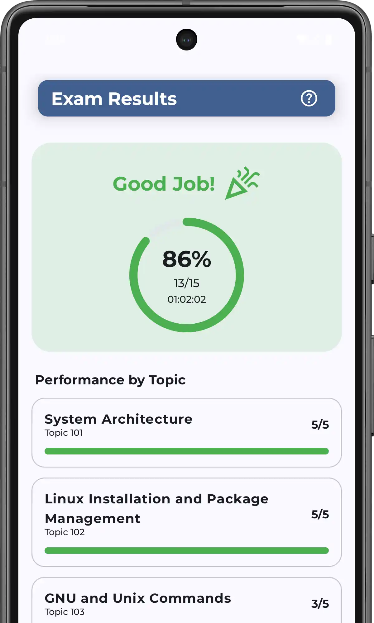 Score screen screenshot